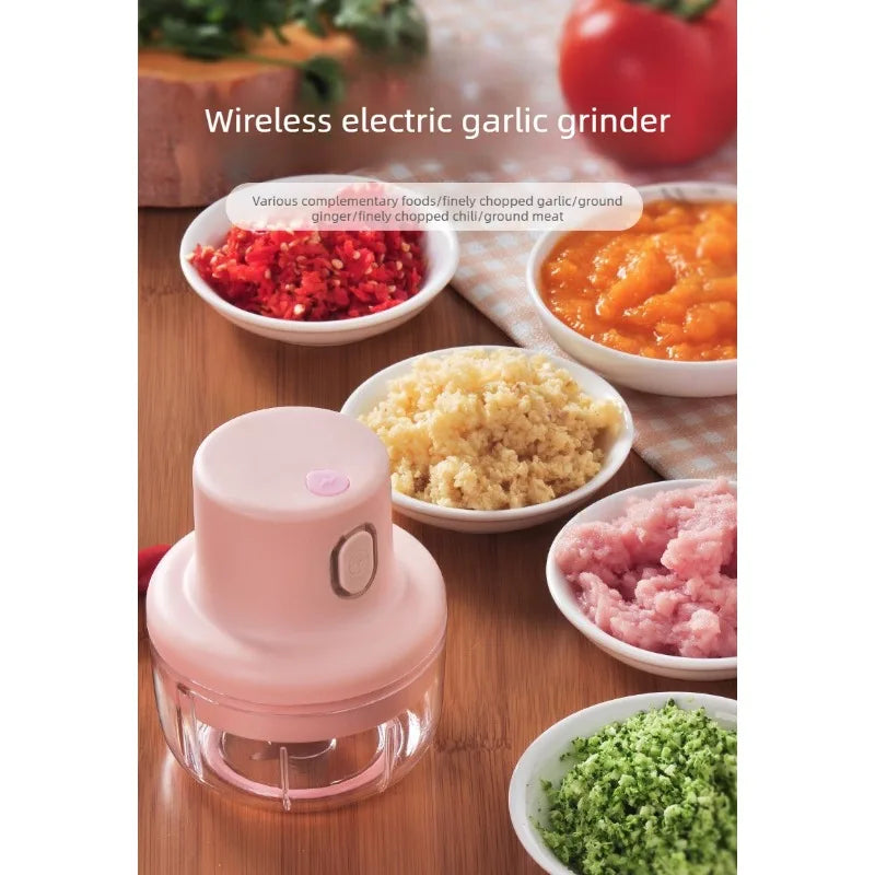 USB rechargeable vegetable and garlic chopper