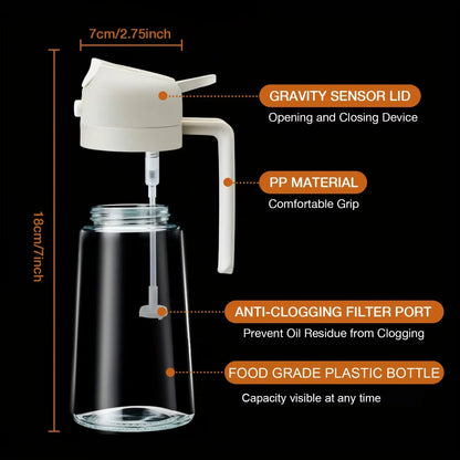 470ml glass oil spray bottle for kitchen