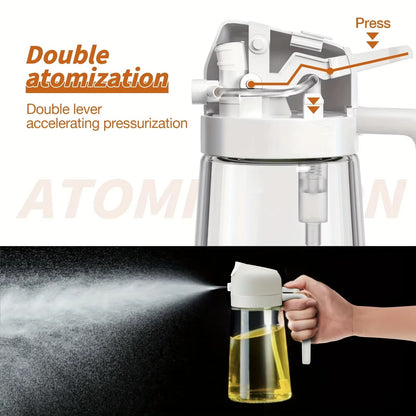 2-in-1 oil dispenser bottle with spray function