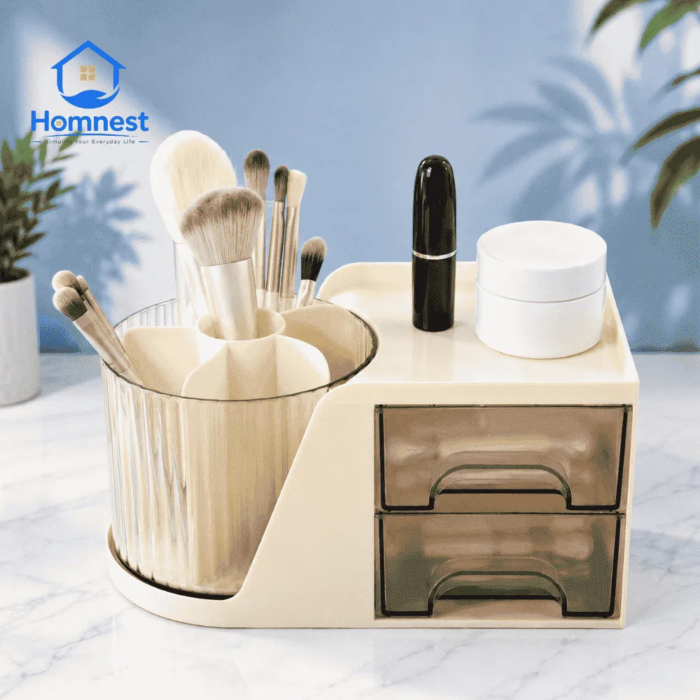 Homnest 360 degree rotating makeup brush holder